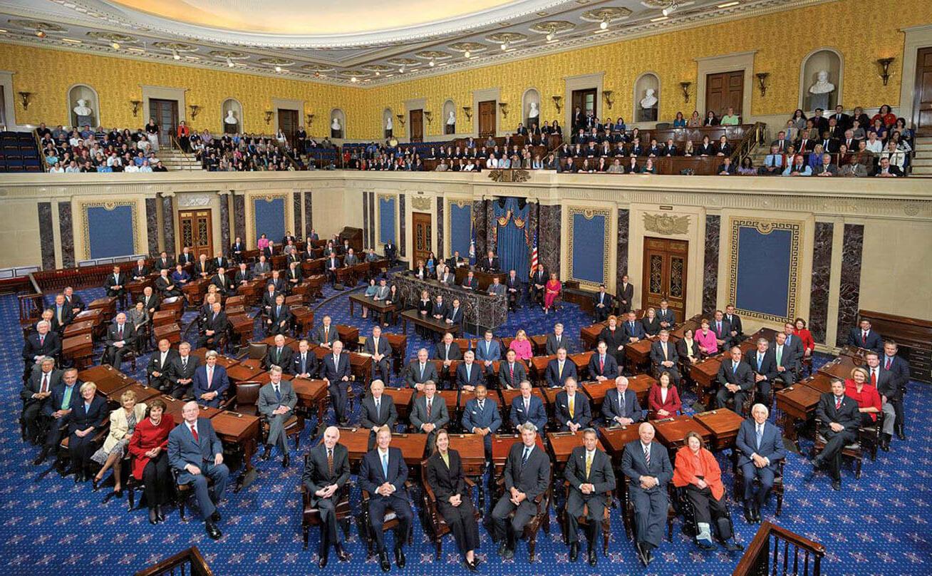 Senators on the Senate floor
